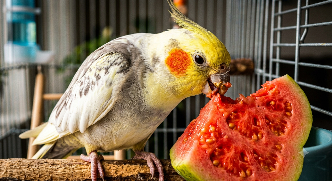 Calopsita pode comer goiaba